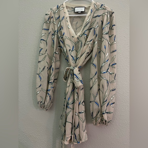 Alexis Lujana Floral Sequin Embroidered Mini Dress - Picture 2 of 8